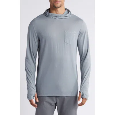 Free Fly Camouflage Lightweight Upf 20+ Hoodie In Blue
