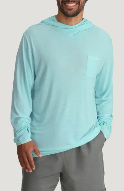 Free Fly Camouflage Lightweight Upf 20+ Hoodie In Blue