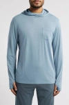 Free Fly Camouflage Lightweight Upf 20+ Hoodie In Blue Fog