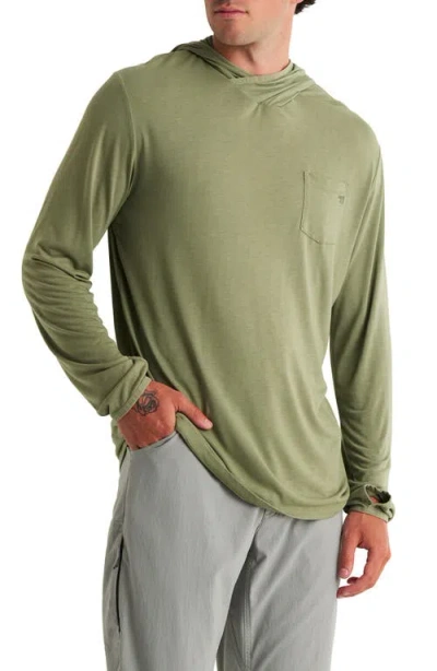 Free Fly Camouflage Lightweight Upf 20+ Hoodie In Green