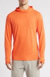Free Fly Bamboo Lightweight Hoodie In Tigerlily In Orange
