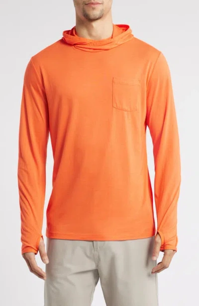 Free Fly Bamboo Lightweight Hoodie In Tigerlily In Orange