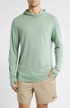 Free Fly Camouflage Lightweight Upf 20+ Hoodie In Palm Green