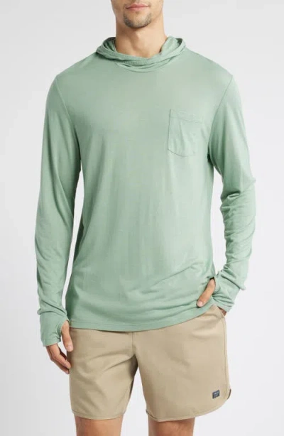 Free Fly Camouflage Lightweight Upf 20+ Hoodie In Palm Green