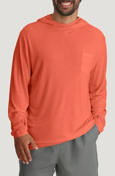Free Fly Camouflage Lightweight Upf 20+ Hoodie In Pink