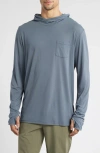 Free Fly Camouflage Lightweight Upf 20+ Hoodie In Storm Cloud