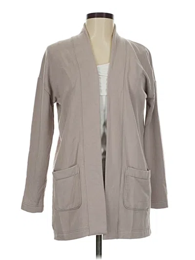 Pre-owned Free Fly Cardigan Sweater In Brown