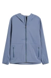 Free Fly Cloudshield Waterproof Hooded Rain Jacket In Heron Blue