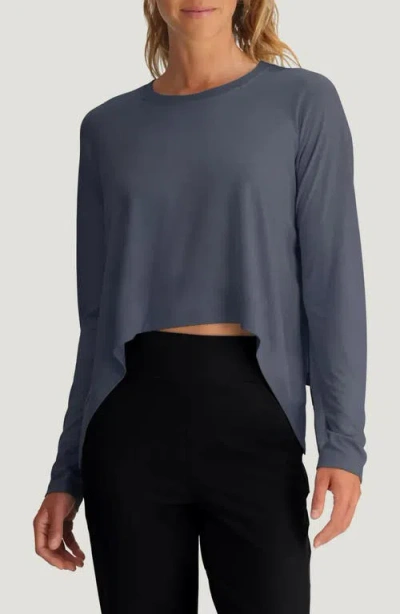 Free Fly Crop Long Sleeve Top In Blue