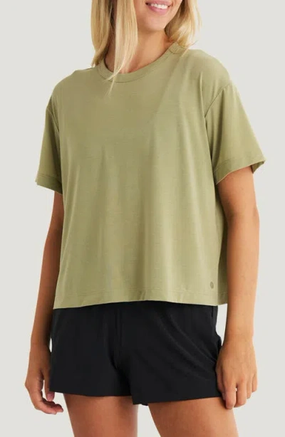 Free Fly Elevate Boxy T-shirt In Green