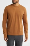 Free Fly Elevate Long Sleeve Performance Top In Brown