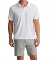 Free Fly Elevate Polo Shirt In Aspen Grey In White