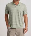 Free Fly Elevate Smooth Sailing Stripe Polo In Heather Desert Sage In Green