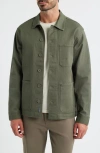 Free Fly Folly Stretch Cotton Twill Chore Coat In Green