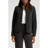 Free Fly Grid Bonded Fleece Zip Jacket In Black