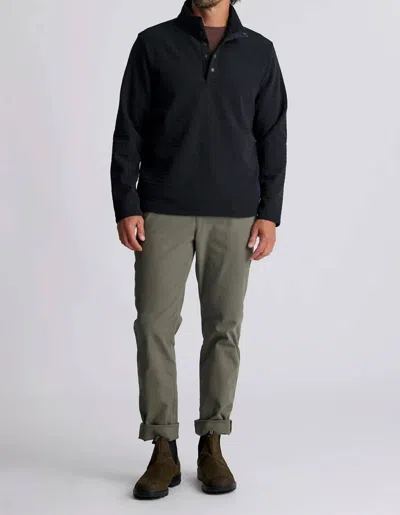 Free Fly Gridback Fleece Snap Pullover In Black
