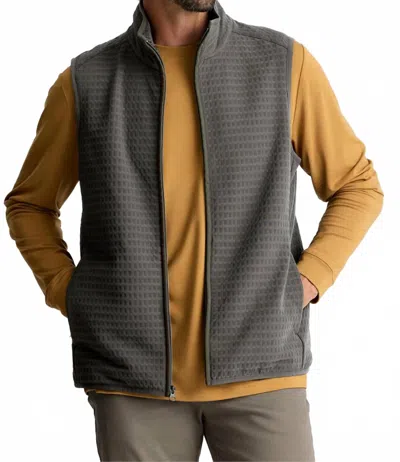 Free Fly Gridback Fleece Vest In Dark Olive In Gray