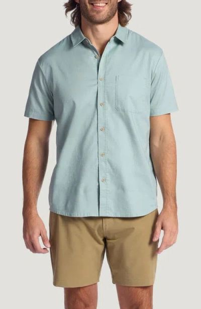 Free Fly Harbor Short Sleeve Button-up Shirt In Blue