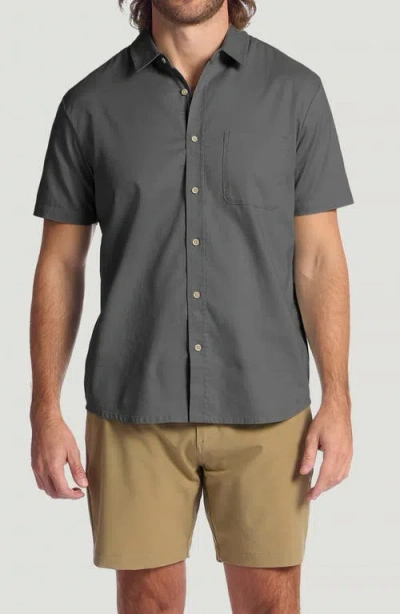 Free Fly Harbor Short Sleeve Button-up Shirt In Gray