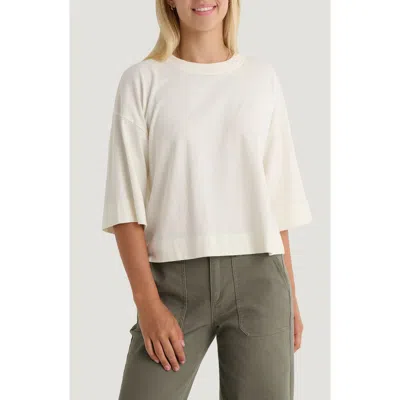 Free Fly Heavyweight Cotton Crop T-shirt In White