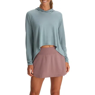 Free Fly Lightweight Crop Hoodie In Blue