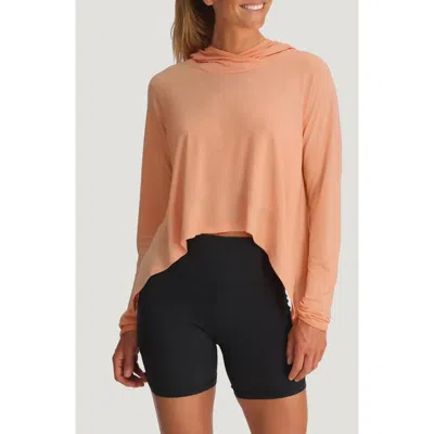 Free Fly Lightweight Crop Hoodie In Orange