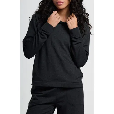 Free Fly Lightweight Fleece Hoodie In Heather Black