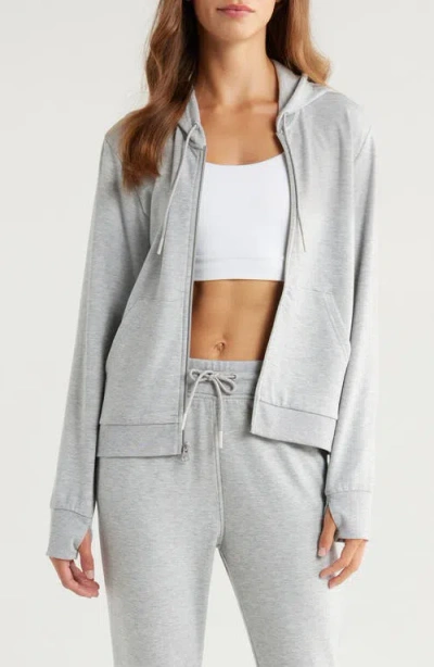 Free Fly Lightweight Fleece Zip-up Hoodie In Gray