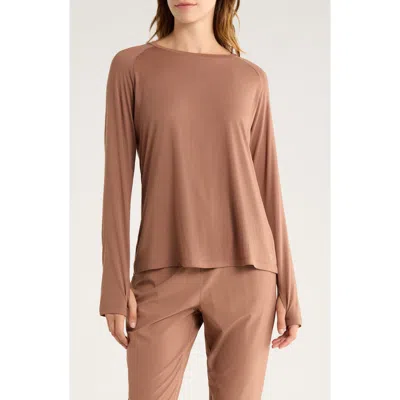Free Fly Lightweight Long Sleeve Top In Brown