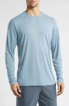 Free Fly Lightweight Upf 20+ Long Sleeve T-shirt In Blue Fog