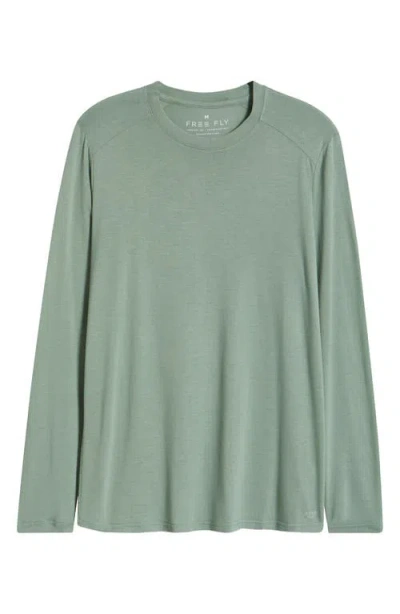 Free Fly Lightweight Upf 20+ Long Sleeve T-shirt In Palm Green