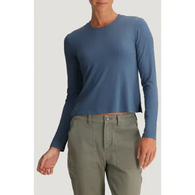 Free Fly Long Sleeve Rib T-shirt In Blue