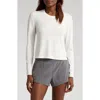 Free Fly Long Sleeve Rib T-shirt In White