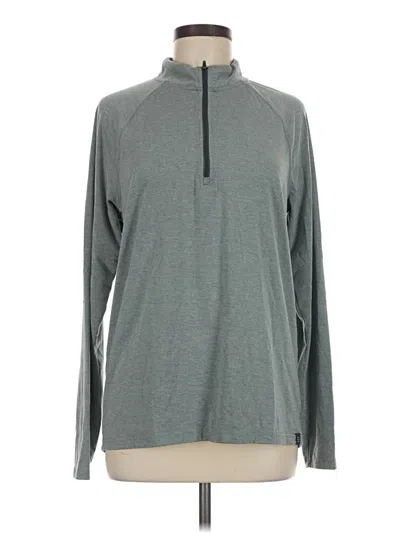Pre-owned Free Fly Long Sleeve Top Gray Turtleneck Tops