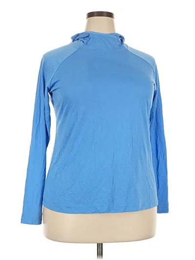 Pre-owned Free Fly Long Sleeve Turtleneck In Blue