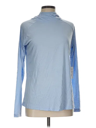 Pre-owned Free Fly Long Sleeve Turtleneck In Blue