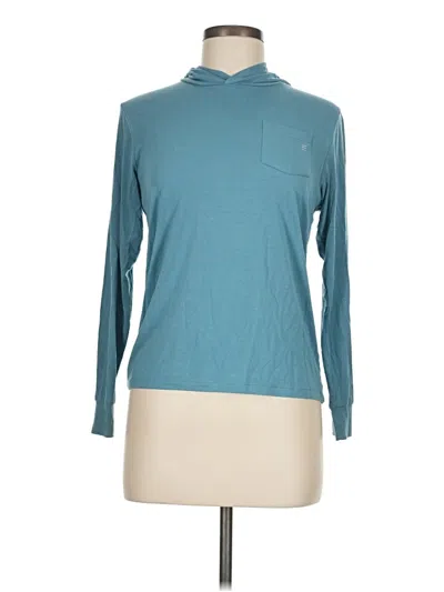 Pre-owned Free Fly Long Sleeve Turtleneck In Teal