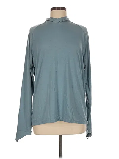 Pre-owned Free Fly Long Sleeve Turtleneck In Teal