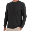 Free Fly Men's Bamboo Flex Long Sleeve Top In Heather Black In Grey