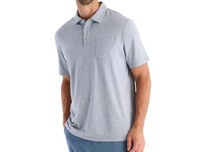 Free Fly Men's Bamboo Heritage Polo In Light Heather Grey In Gray