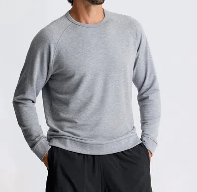 Free Fly Men's Bamboo Lightweight Fleece Crew Top In Heather Grey In Gray