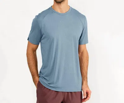 Free Fly Men's Bamboo Lightweight Short Sleeve Shirt In Blue Fog