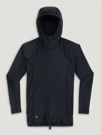 Free Fly Men's Pinnacle Hooded Rash Guard In Black In Blue