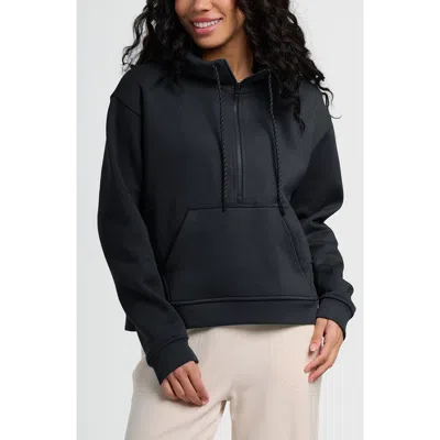 Free Fly Northcoast Fleece Half Zip Hoodie In Black