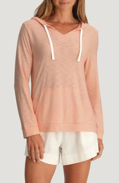 Free Fly Oversize Slub Hoodie In Pink