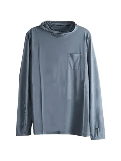 Free Fly Pocket-detail Long-sleeve Hoodie In Blue