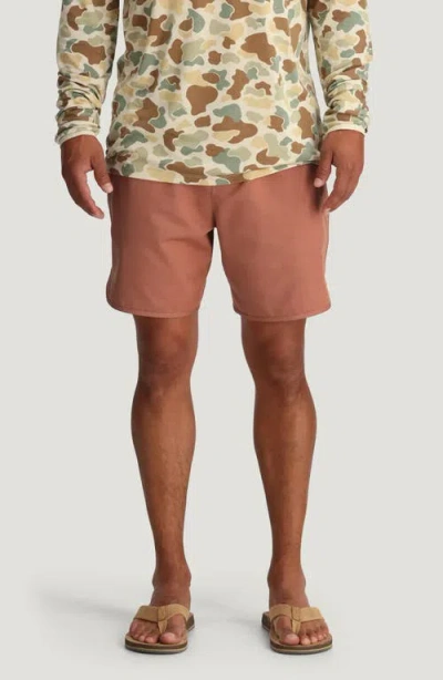 Free Fly Reverb Lined Hybrid Shorts In Brown
