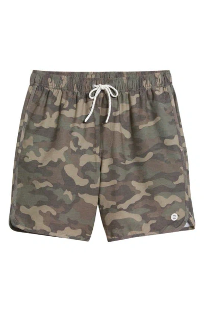 Free Fly Reverb Water Resistant Hybrid Performance Shorts In Woodland Camo Print