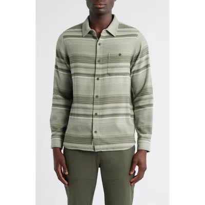 Free Fly Seawool Flannel Button-up Shirt In Green