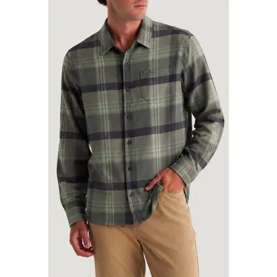 Free Fly Seawool Flannel Button-up Shirt In Green